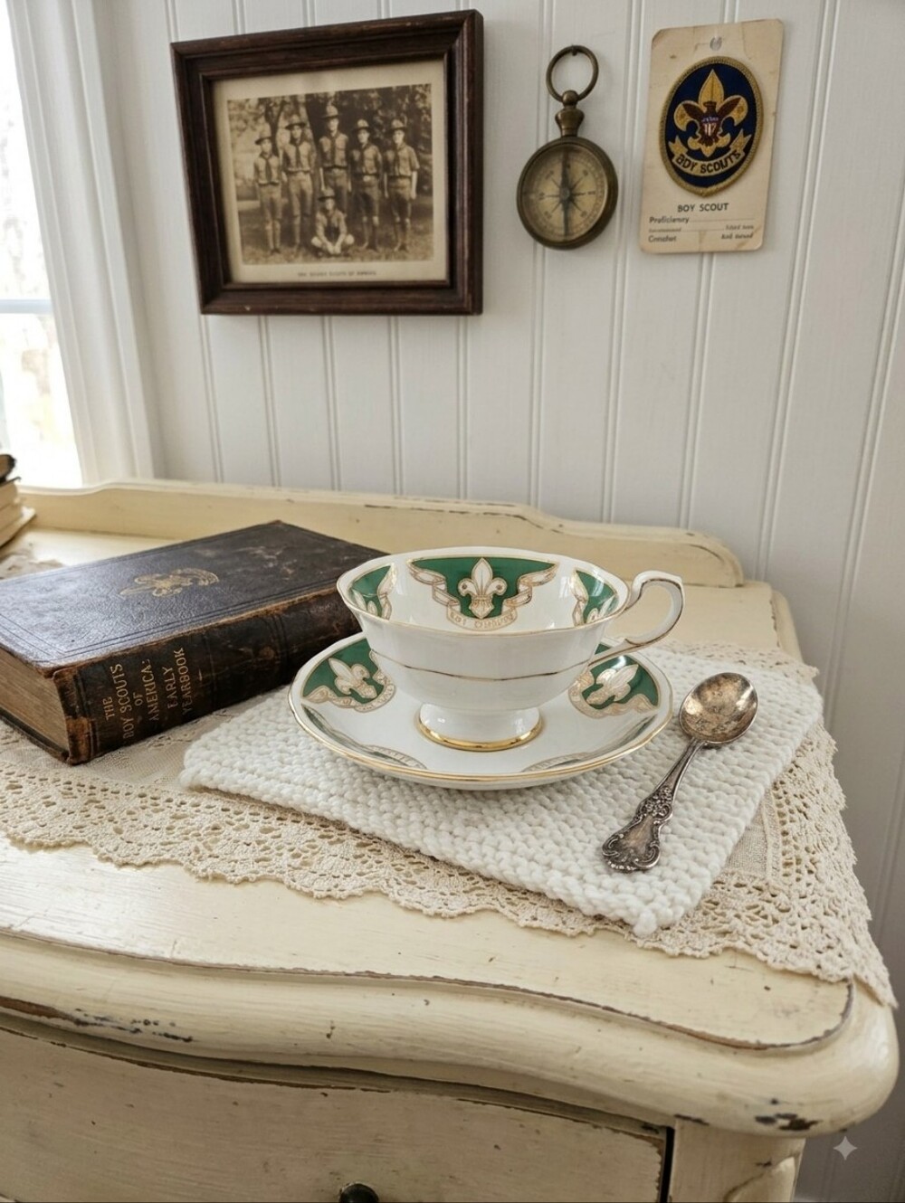 Vintage Paragon Fine Bone China Boy Scouts Teacup & Saucer Set
